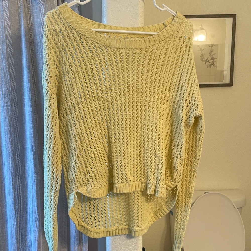 Elegant Yellow Knit Sweater for Women